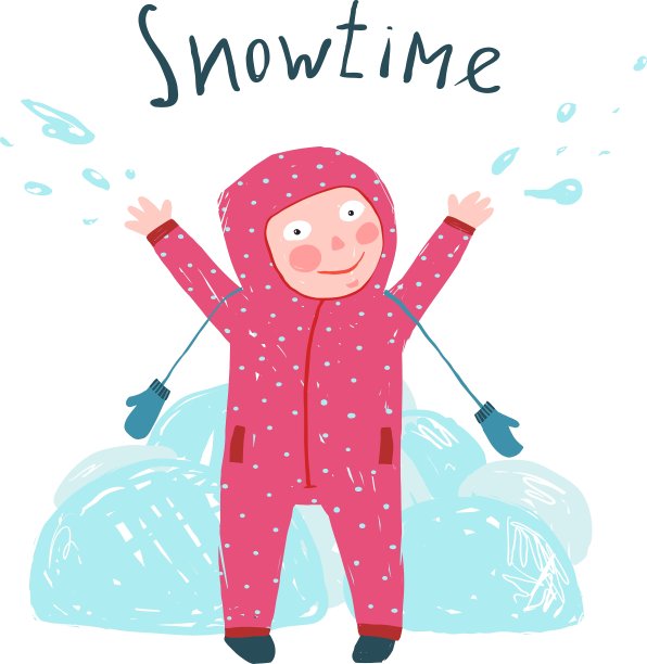 可爱的小女孩在冬天的衣服玩图片下载