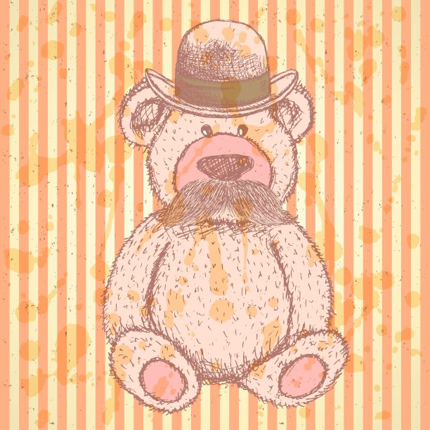 泰迪帽子胡子图片下载