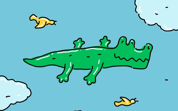 会飞的鳄鱼图片下载