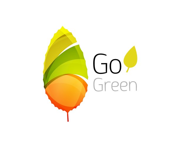 叶子抽象的波浪图标图片下载