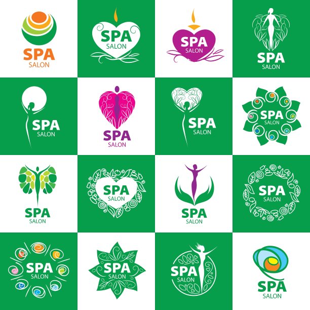 大型水疗沙龙的标志图片下载