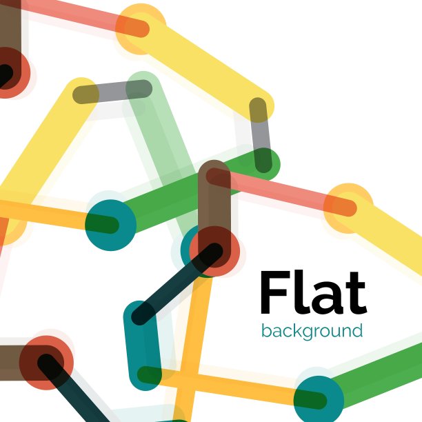 彩色连接线上的白色-抽象图片下载