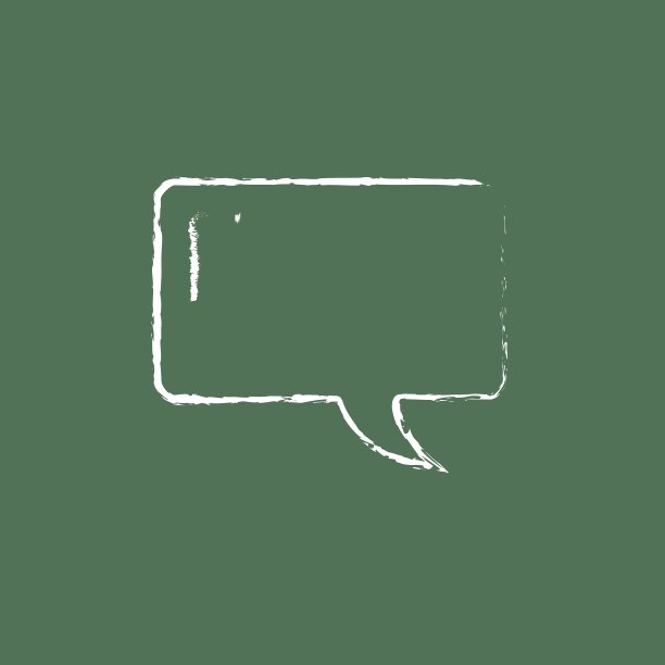 用粉笔画的语音正方形图标图片下载