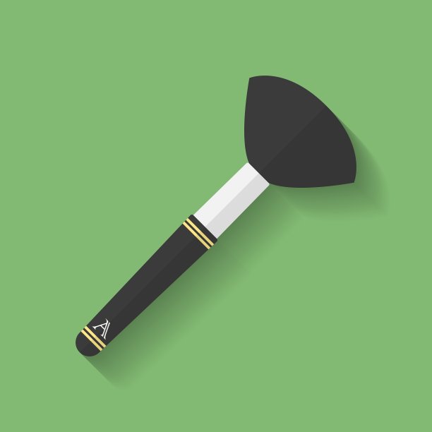 化妆刷图标平坦风格图片下载