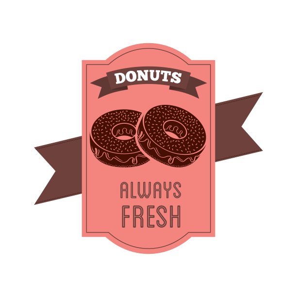 可爱的甜甜圈设计图片下载