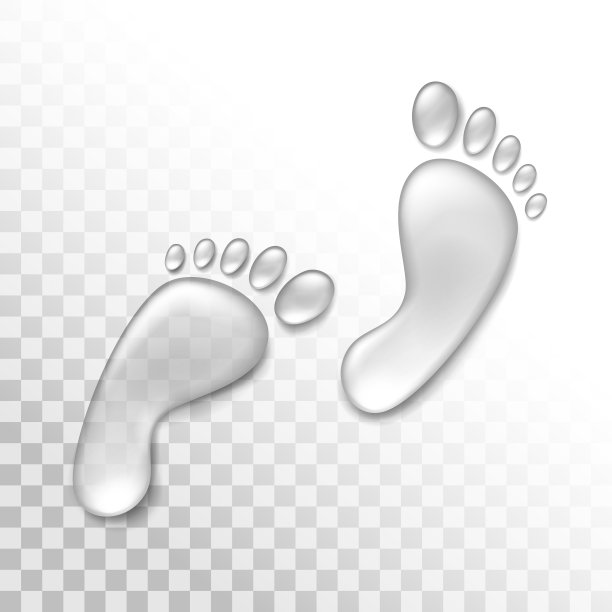 水Spa脚的脚印，滴水的脚印图片下载