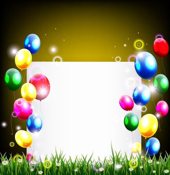 生日背景气球和得克萨斯州的地方图片下载
