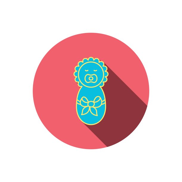 新生儿图标蹒跚学步与鞠躬标志图片下载