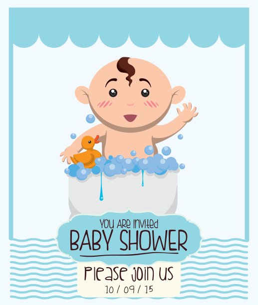 宝宝送礼会邀请函图片下载