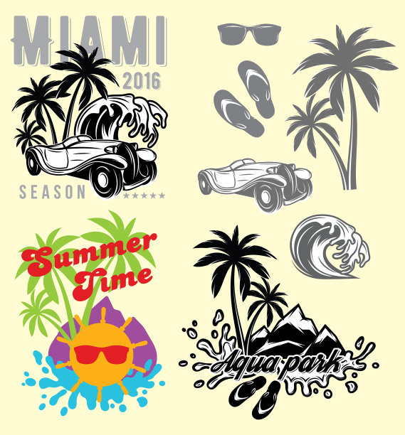 一套标识和设计元素的模板图片下载