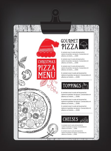 圣诞派对邀请餐厅食物传单图片下载