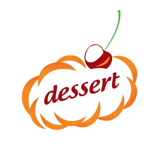 标志甜点云朵和樱桃图片下载