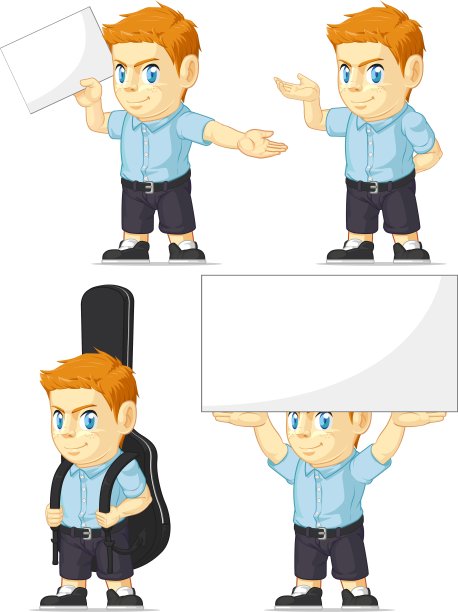 红发男孩定制吉祥物5图片下载