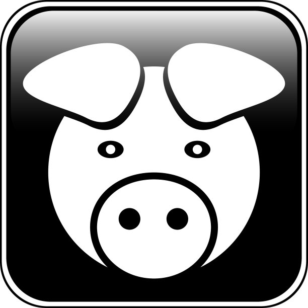 小猪图案按钮图片下载