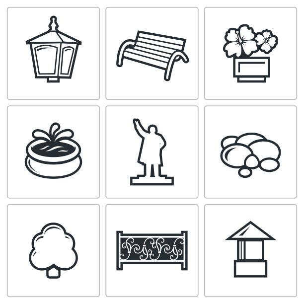 景观美化图标图片下载