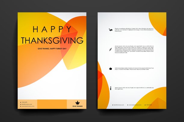 秋季宣传册海报设计模板集图片下载