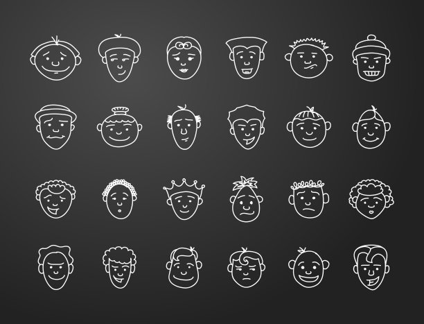 图标设置24个不同的人的脸图片下载