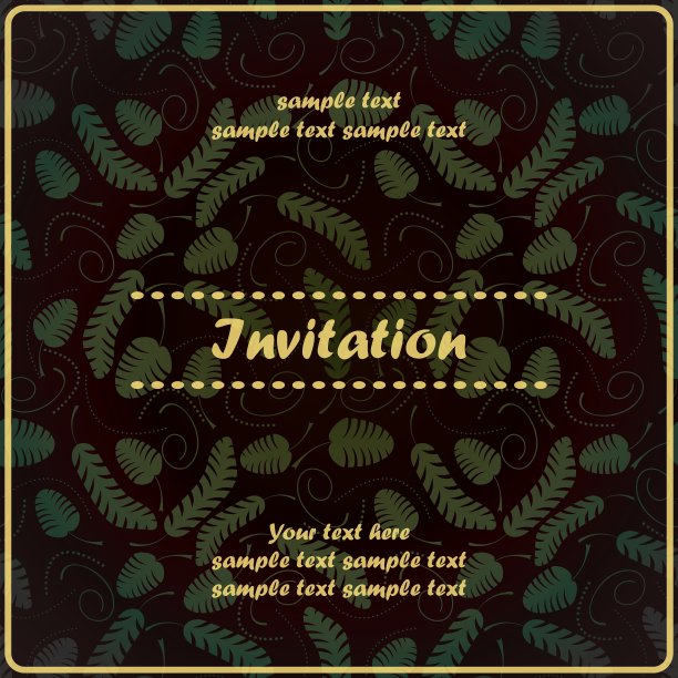 邀请花牌图片下载