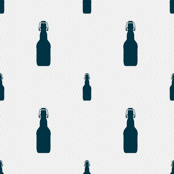 瓶子图标标志无缝图案与几何图片下载