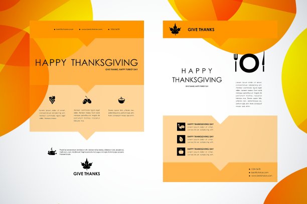 秋季宣传册海报设计模板集图片下载