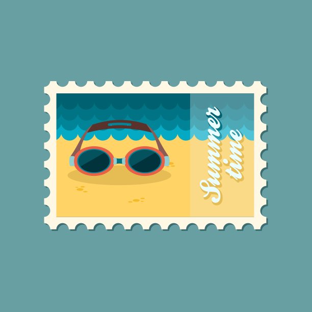泳镜平邮票图片下载