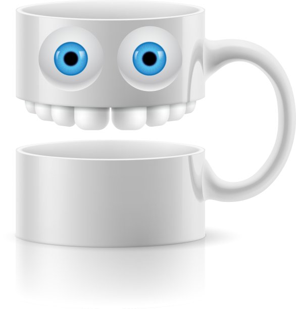 白色的两部分，两个眼睛和牙齿图片下载