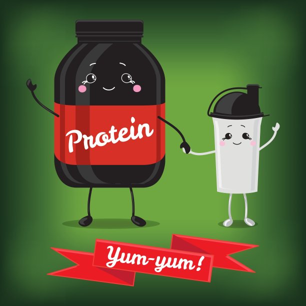 可爱的罐子运动营养和摇瓶图片下载