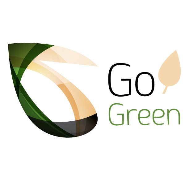 抽象生态链标志设计由彩色片制成图片下载