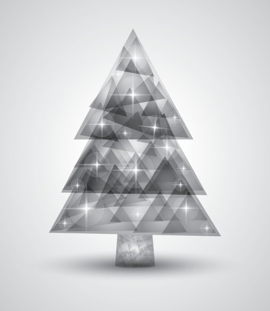 多边形松树图标圣诞设计图片下载