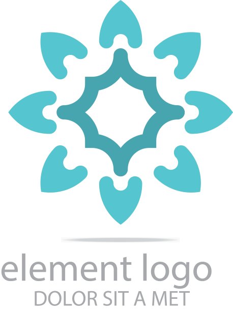 花卉元素线条设计抽象图片下载