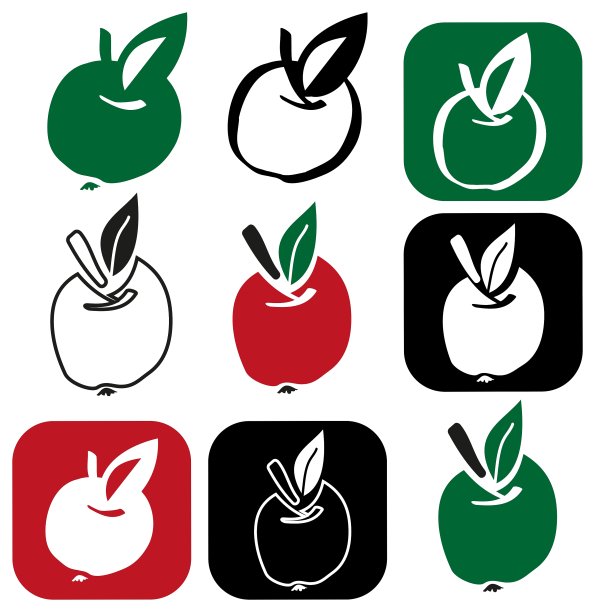 苹果和叶子图片下载