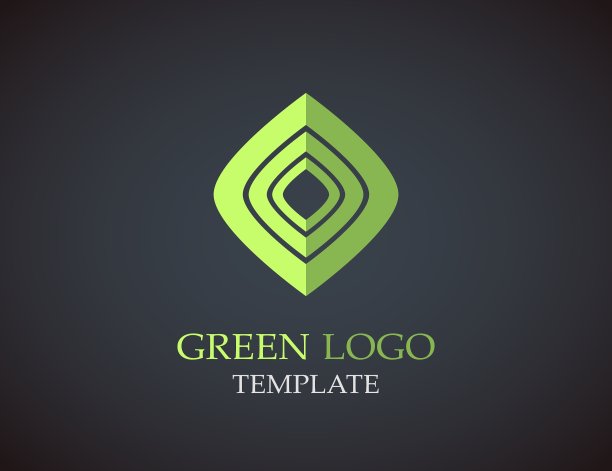 生态绿叶标志模板绿叶环图片下载