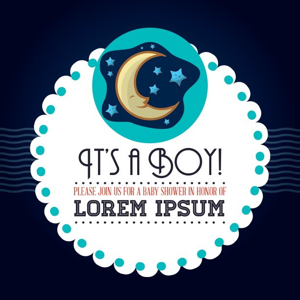 宝宝送礼会邀请函图片下载