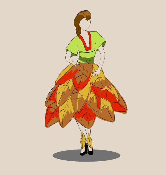 裙子的草图图片下载