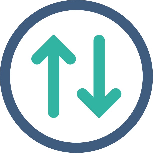 翻转扁平钴和青色圆形图片下载