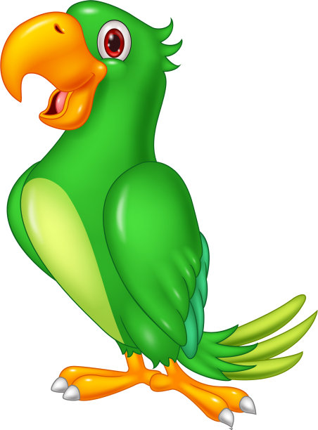 卡通快乐鹦鹉造型图片下载