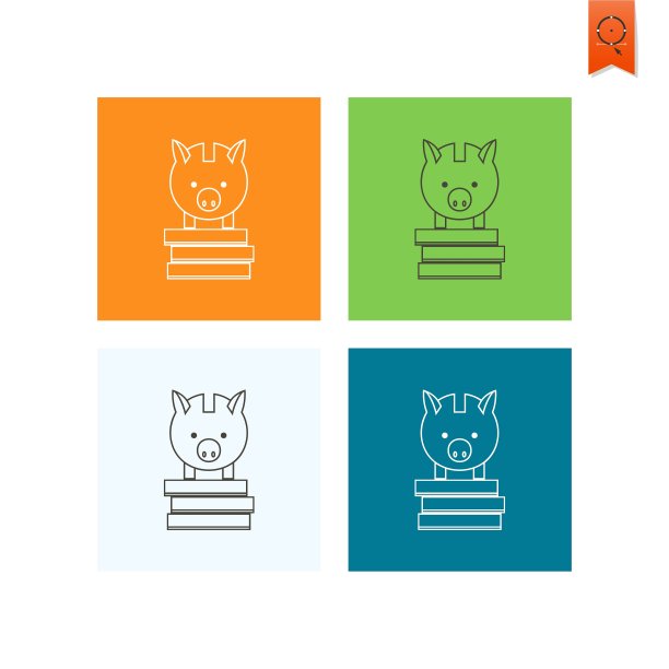 装有硬币的小猪钱箱图片下载