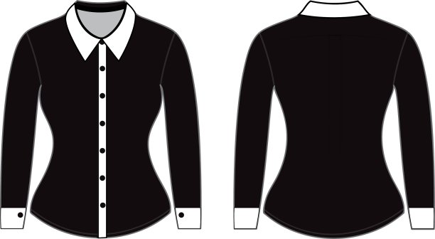 空白衬衫与长袖模板图片下载