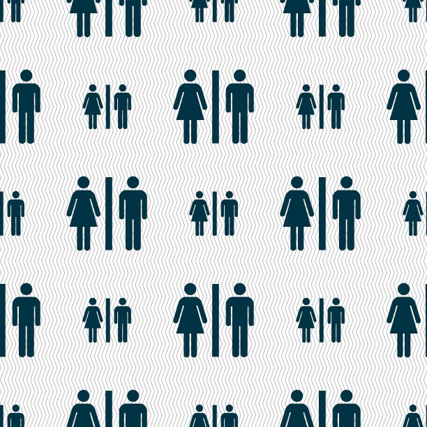 一个男人和一个女人的剪影图标无缝图片下载