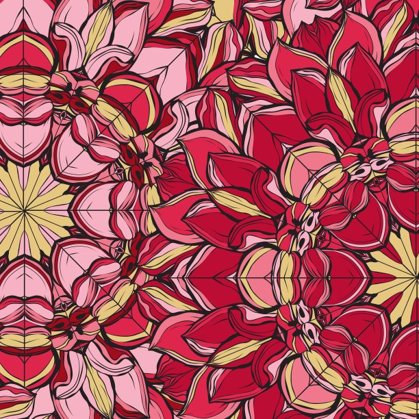 一套装饰圆曼荼罗几何圆图片下载