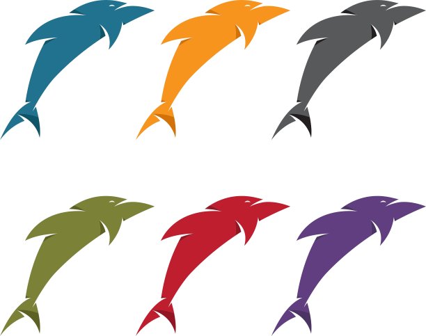 简单的海豚平面设计图片下载