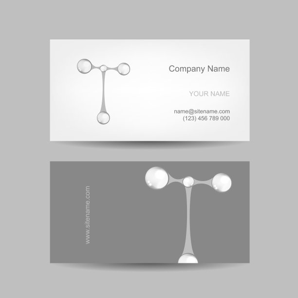 名片设计与字母T图片下载