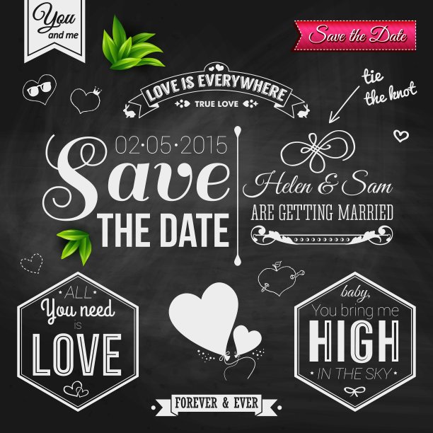 把日期留到个人假日婚礼图片下载