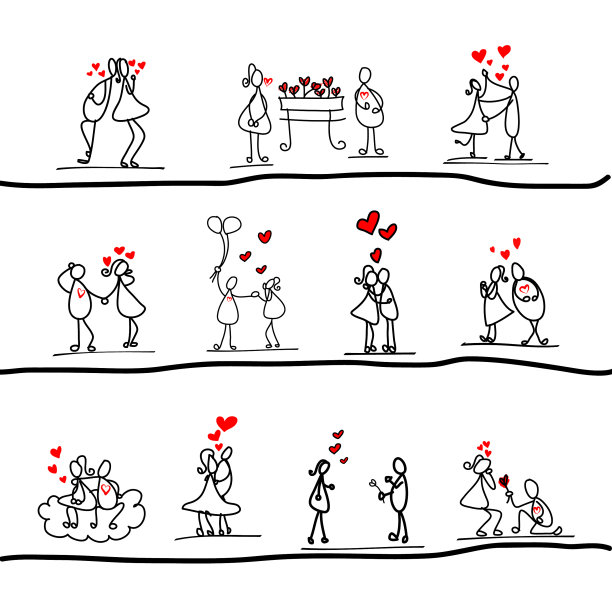 卡通手绘的爱图片下载