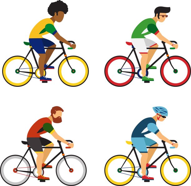 自行车运动男子偶像设置公路自行车图片下载