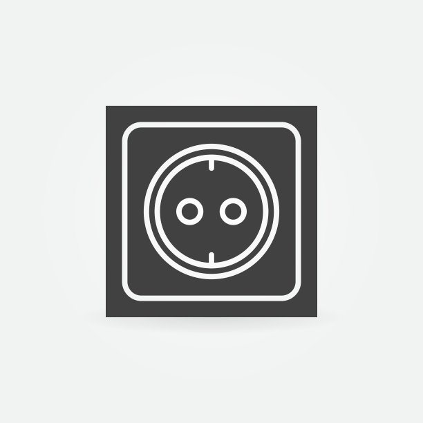 电源插座图标或标志图片下载