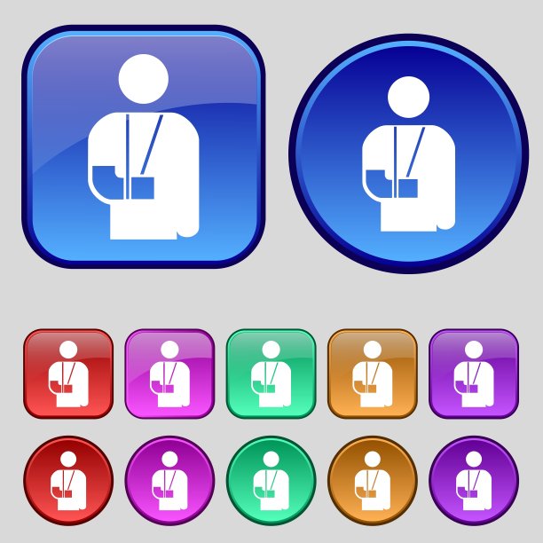 断臂残疾图标标志一套十二图片下载