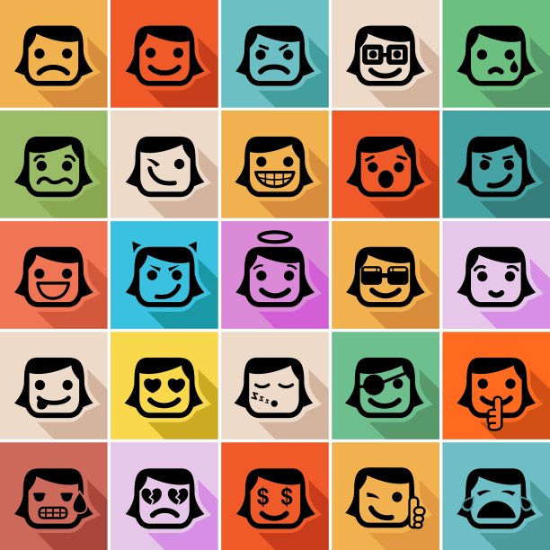 笑脸图标集图片下载