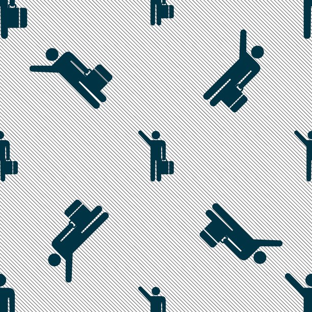 旅游标志标志无缝图案与几何图片下载