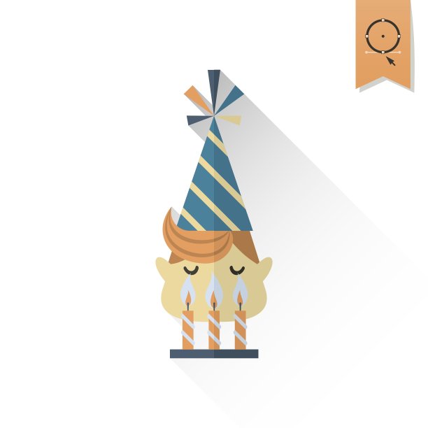 吹蜡烛的小男孩图片下载